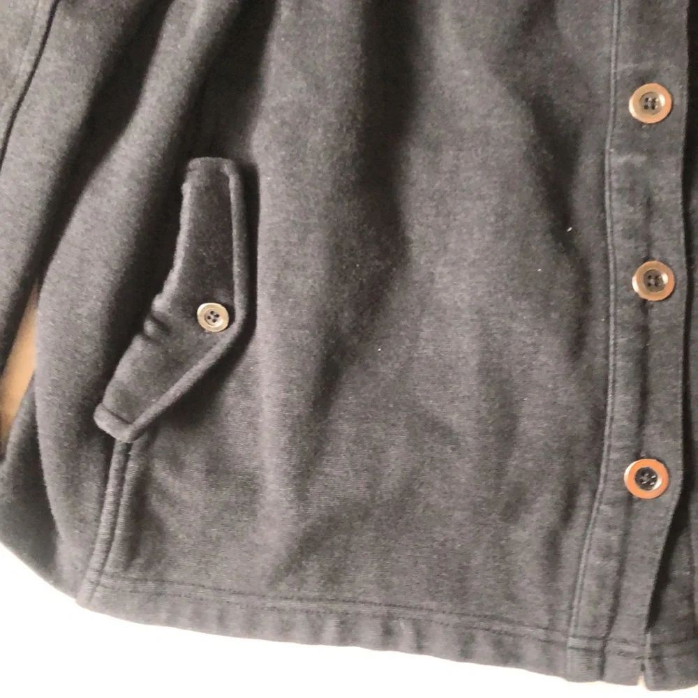 Duluth Trading Co heavy Black Knit Button Up Jacket - Picture 2 of 3